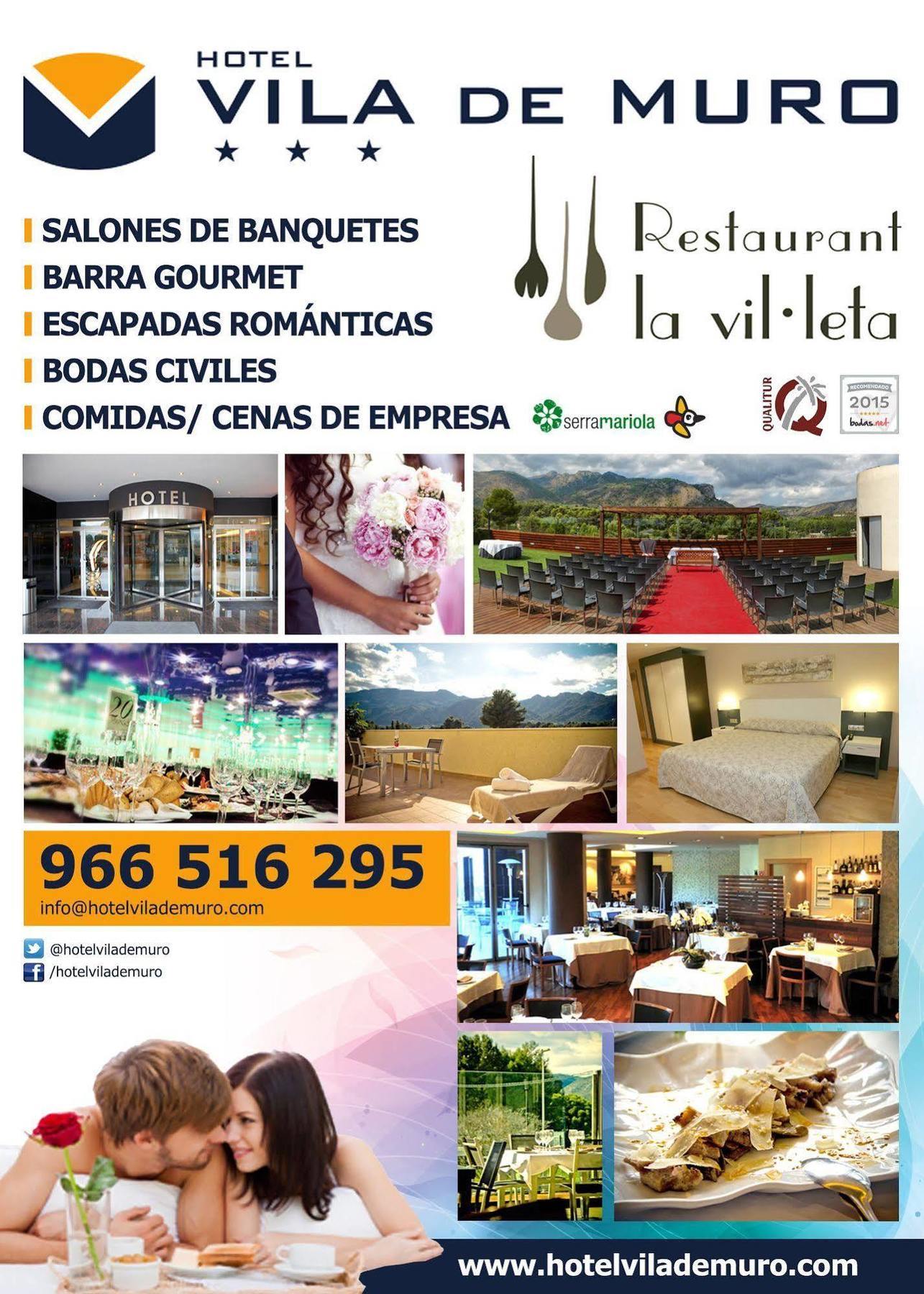 Hotel Vila De Muro Muro de Alcoy Kültér fotó